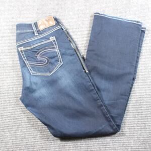 Silver Jeans Co. Suki Mid Slim Boot Women W30 L31 Dark Wash Stretch